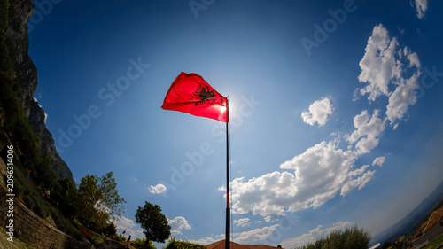 Obraz na płótnie Albanian flag