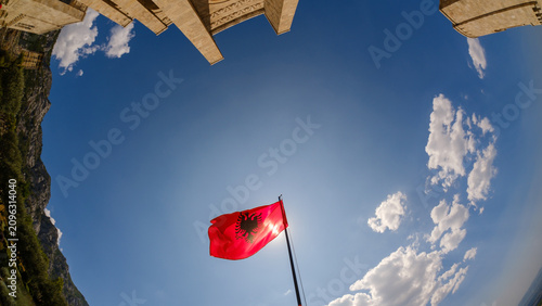 Bild auf Leinwand Albanian flag