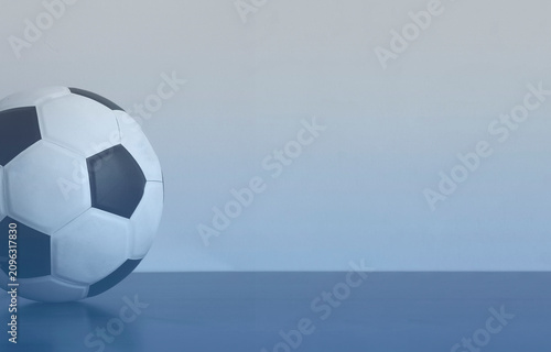 football on table in black and white color , sport team management , soccer club