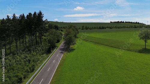 Drone Flight Following a Scenic Winding Highway