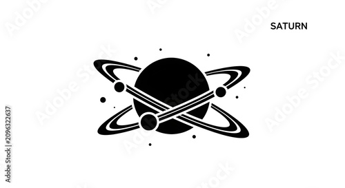 Saturn icon shows a stylized planet with rings on white background
