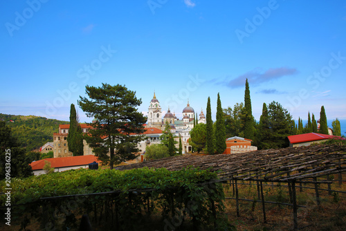 Skete of Saint Andrew in Karyes is a monastic institution on Mount Athos, Greece