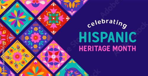 Fotografía National Hispanic heritage month celebration banner background