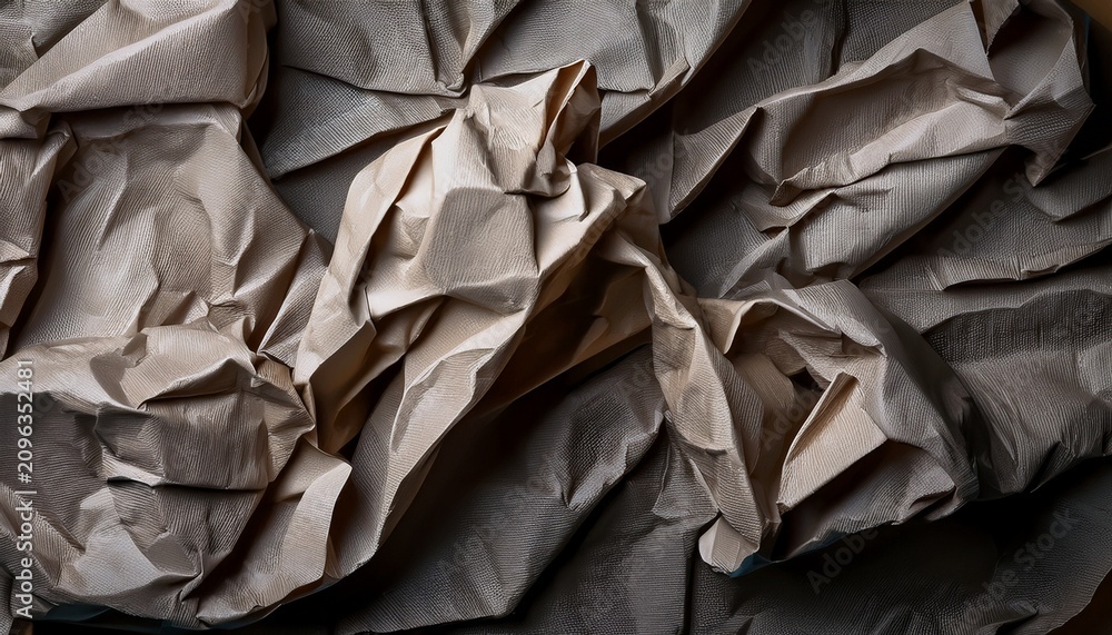 Obraz premium crumpled brown paper