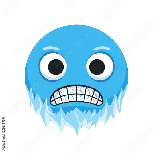 A whimsical cartoon character with a blue, hair-like body and expressive face isolated on transparent background