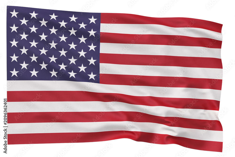 Fototapeta premium American flag waving