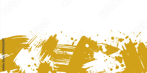 Abstract yellow paint splatter texture design.