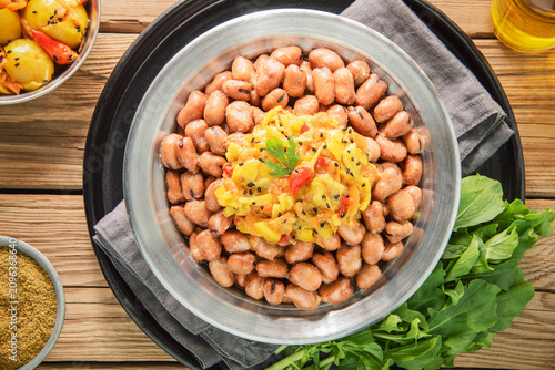 Obraz na płótnie Arabic Cuisine; Egyptian traditional dish Ful Medames