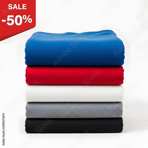 Three folded blankets on sale