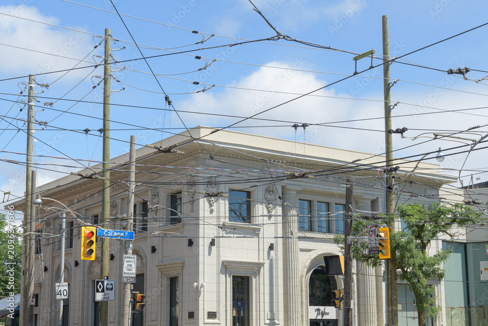 Obraz premium classical revival bank building designed by Darling and Pearson for Bank of Nova Scotia, 1913, located at 440 College St, Toronto