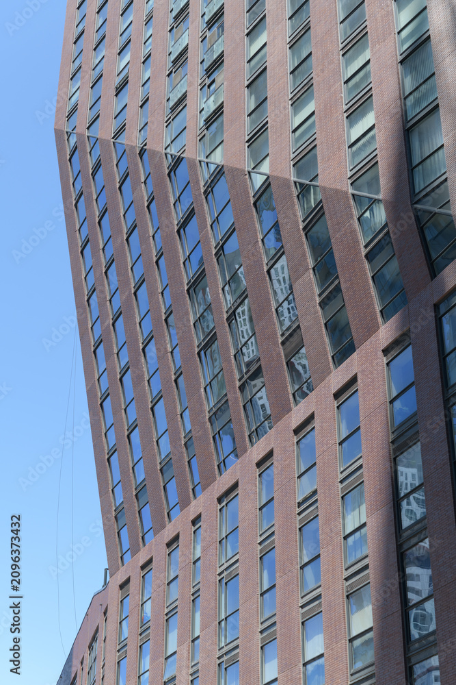 Obraz premium abstract detail of PJ Condos, a 48-storey residential tower in Toronto’s Entertainment District at 283 Adelaide Street West / 99 John Street, designed by Hariri Pontarini Architects for Pinnacle Inter