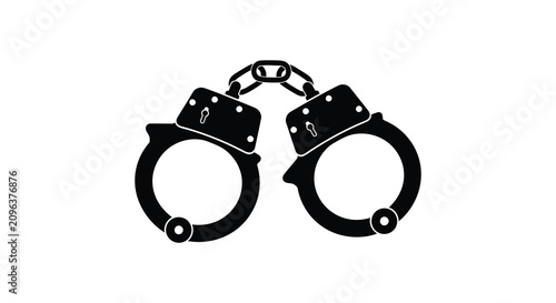 Konstfotografi Handcuffs In Black Silhouette restraints arrest law