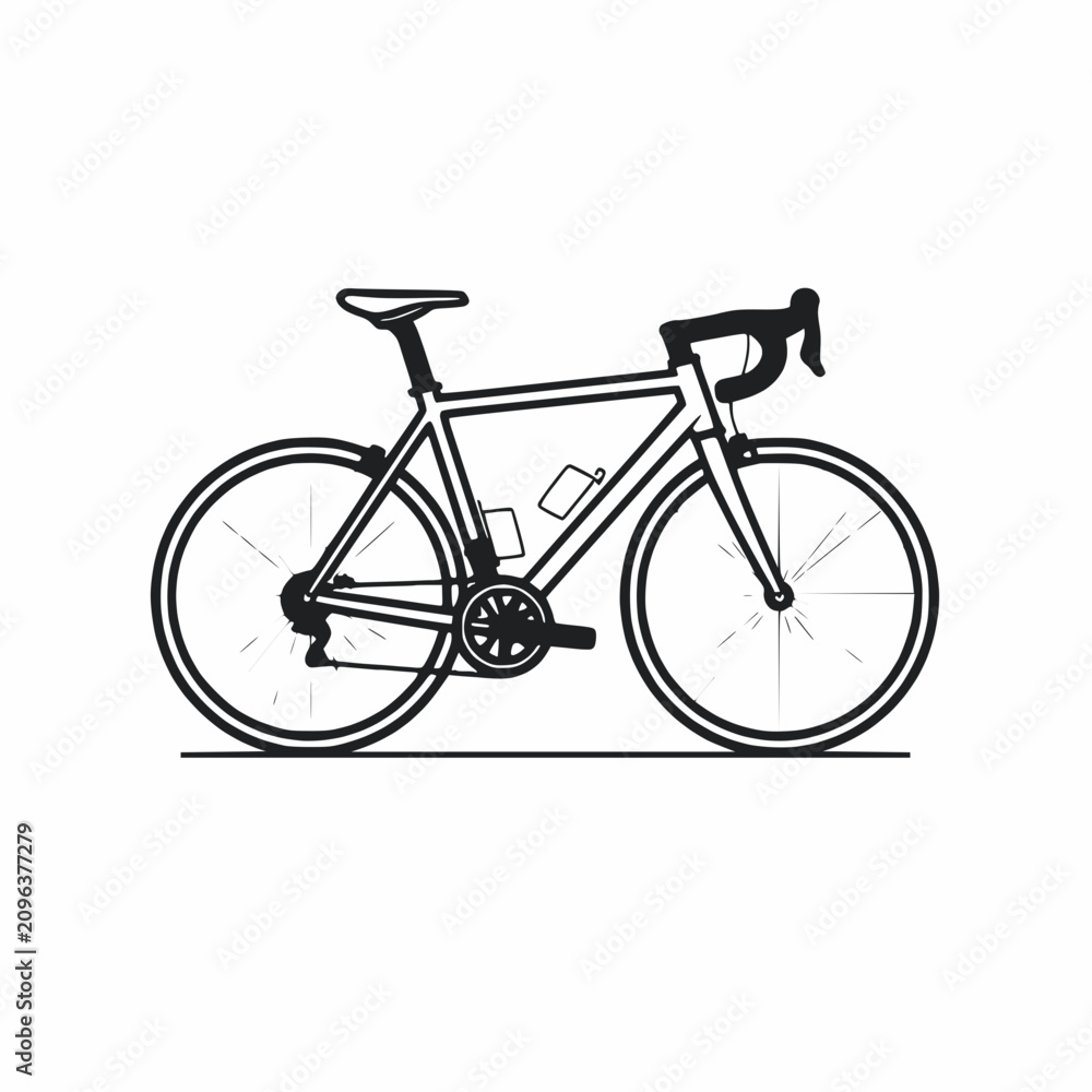 Fototapeta premium Bicycle Vector Illustration | Clean Cycling Icon Design