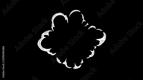 Cartoon liquid flash fx, sparkle explosion with hand drawn smoke blast and water liquid drop, 2d animation in 4k alpha channel transparent background for games, movies, anime and action comic style