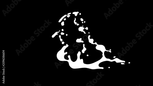 Hand drawn 2d cartoon flash fx, sparkle smoke blast explosion, liquid water drop animation, alpha channel transparent in 4k quality, comic style fx for movies, games