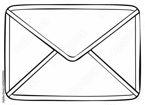 Doodle Style Envelope Illustration