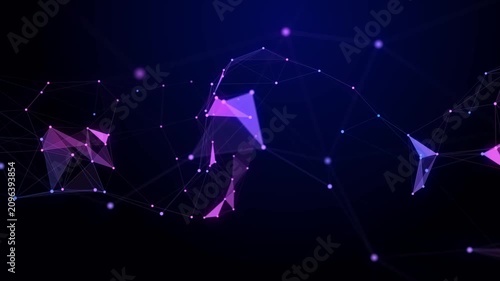 Triangular shapes of visual pathways. Information flows. Technological foundations. 3D visualization. Seamless loop.