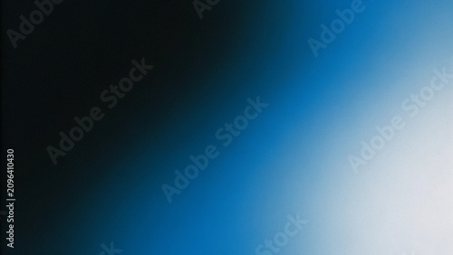 Canvastavla White, blue and black blurred abstract gradient on dark grainy background with s