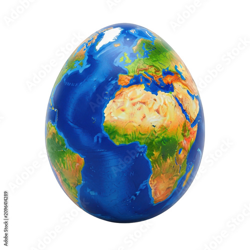 Globe, Earth, World Map, Planet, Blue Green, 3D Illustration