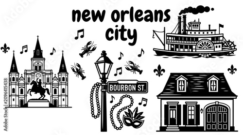Картината върху платно new orleans tourist attractions featuring french quarter jackson square saint lo