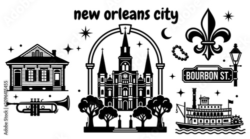 Cuadro en lienzo new orleans tourist attractions featuring french quarter jackson square saint lo