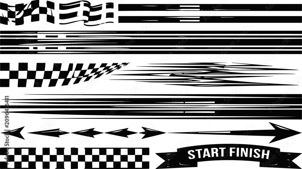 Fototapeta premium Grunge Checkered Race Flag Texture with Distressed Surface and Ink Splash Effect.