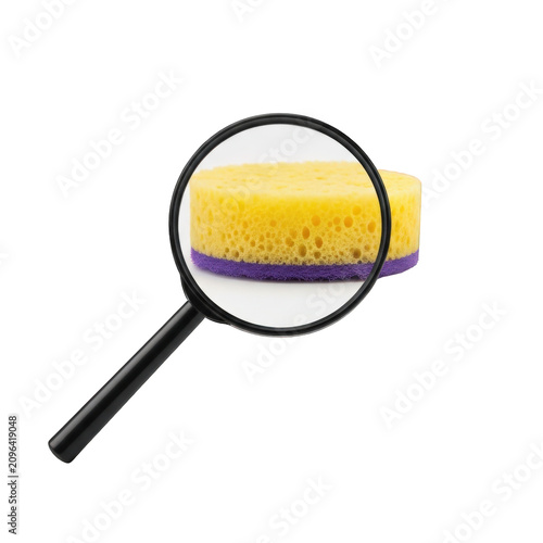 Yellow sponge, magnified, cleaning tool, household item, sponge texture