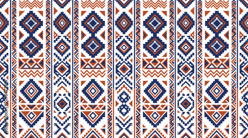 Foto Seamless, geometric, tribal, pattern, featuring, traditional, Aztec, motifs, in,