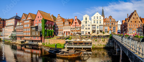 Obraz na płótnie historic buildings at the old town of Lueneburg - Germany