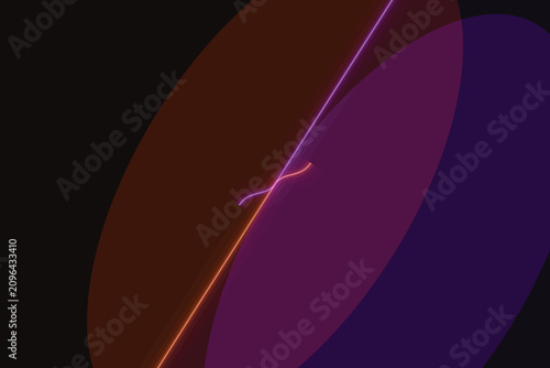 Photos Neon split lines over gradient ellipses