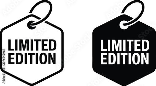 Fotografía Limited edition hexagonal product tag vector illustration