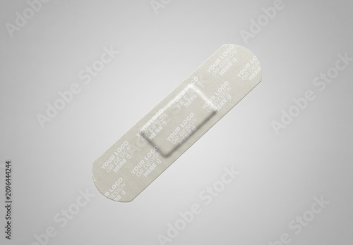Adhesive Bandage Floating in Air Design Logo Mockup
