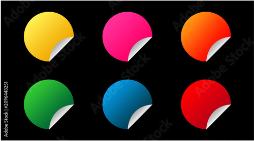 blank coloful sticker product label