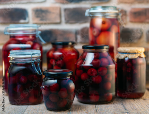 Fotografía Cherry compote with a striking, vibrant color