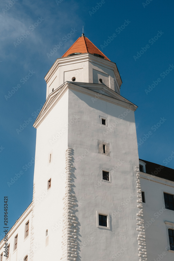 Obraz premium The tower of the fortress in Bratislava. 