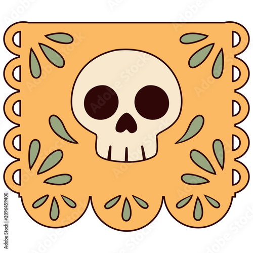 Traditional Mexican Papel Picado Flag