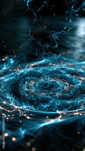 Quantum Computing Data Flow and Abstract Tech Background