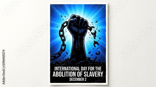 International day for the abolition of slavery concept poster with abolition