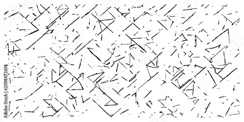 Quadro su tela An abstract pattern of intersecting lines and geometric shapes creates a dynamic visual texture, suggesting a complex network or a digital interface