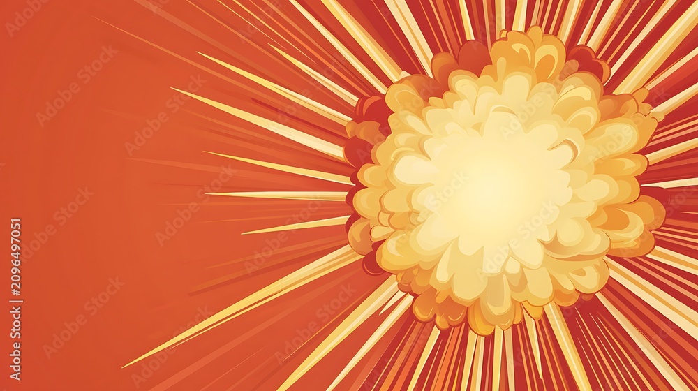 Fototapeta premium Eye-Catching Comic Burst Colorful Explosion Background for Dynamic Artwork