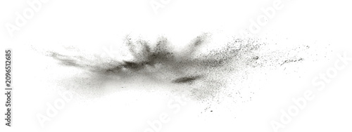 Photography Explosion cloud dry powder particulate matter dispersing rapidly dynamic motion