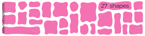 Photos Wavy amoeba shapes set