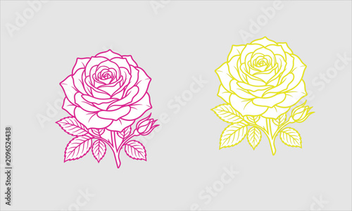Modern floral vector illustration collection featuring elegant flowers, leaves, and botanical elements. Perfect for logo design, branding, invitations, wedding stationery, packaging, textile prints