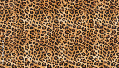 perfectly seamless repeating leopard fur pattern, golden tawny animal fur with irregular organic black rosette markings, broken ring-shaped spots mixed with solid oval black spots, medium motif scale,