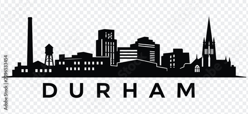 Obraz na plátne Durham city skyline silhouette