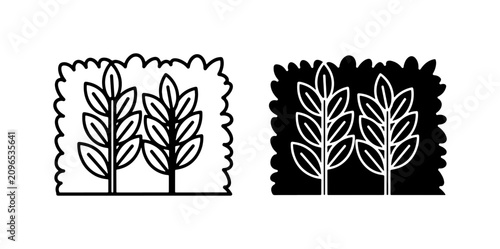 Canvastavla Wheat Stalk Icons, Grain Field Vector Art, Agricultural Plant Symbols, Organic F