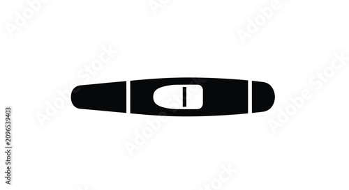 Fotografie Pregnancy test silhouette on a white background silhouette