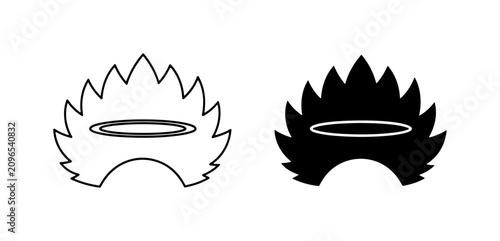 Billede på lærred Halo Icons, Angelic Symbol Vector Art, Divine Aura Graphics, Spiritual Icon Set