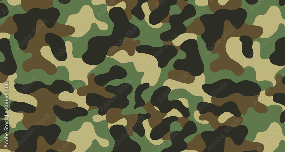 Fototapeta premium Ilustração imagem grande de camuflagem do exército verde. 