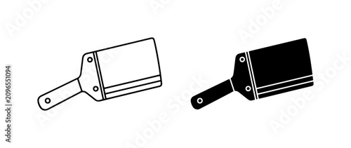 Tableau sur toile Paint Scraper Tools, Flat Blade Spreader, Two Vector Icons for Renovation and DI
